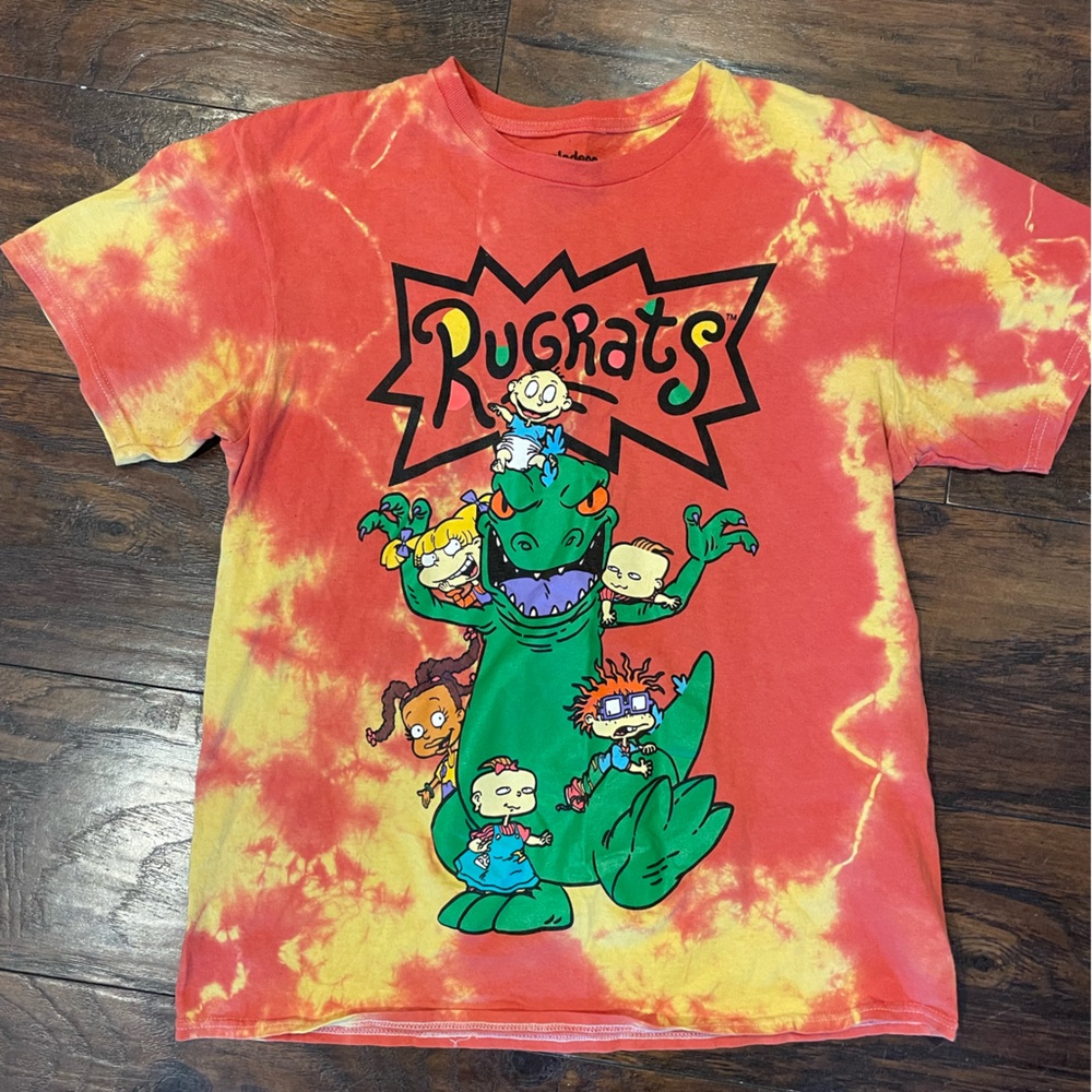 Nickelodeon Rugrats Tie-Dye T-Shirt - Red and Yellow